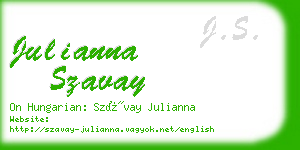 julianna szavay business card
